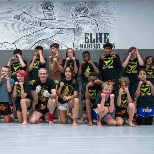 Family training day at our kids muay thai calgary program